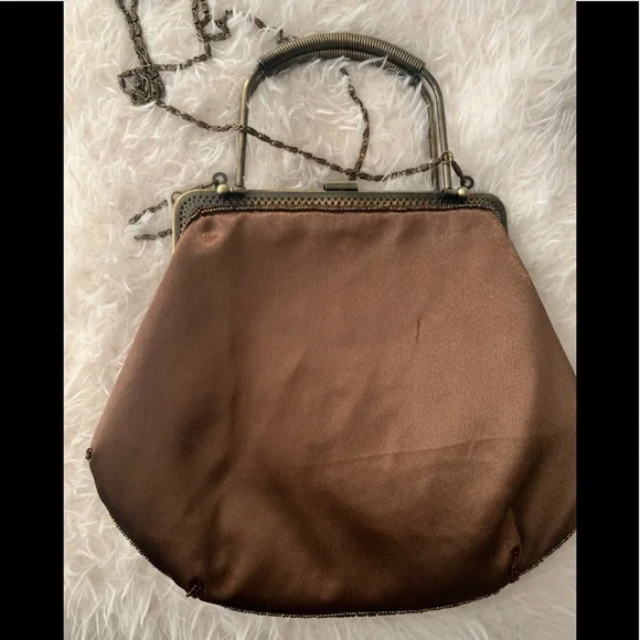 Vintage Beaded Brown Handbag - Picture 7 of 9
